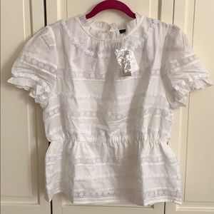 J.Crew White Cutout Medium Shirt